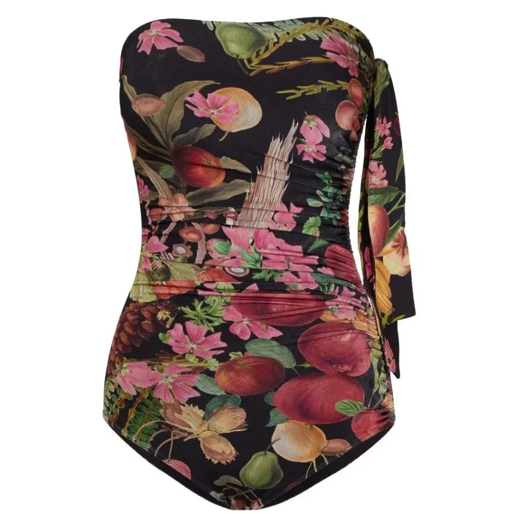 Adriana Degreas NWT Fruits Exotiques Strapless Swimsuit size Small